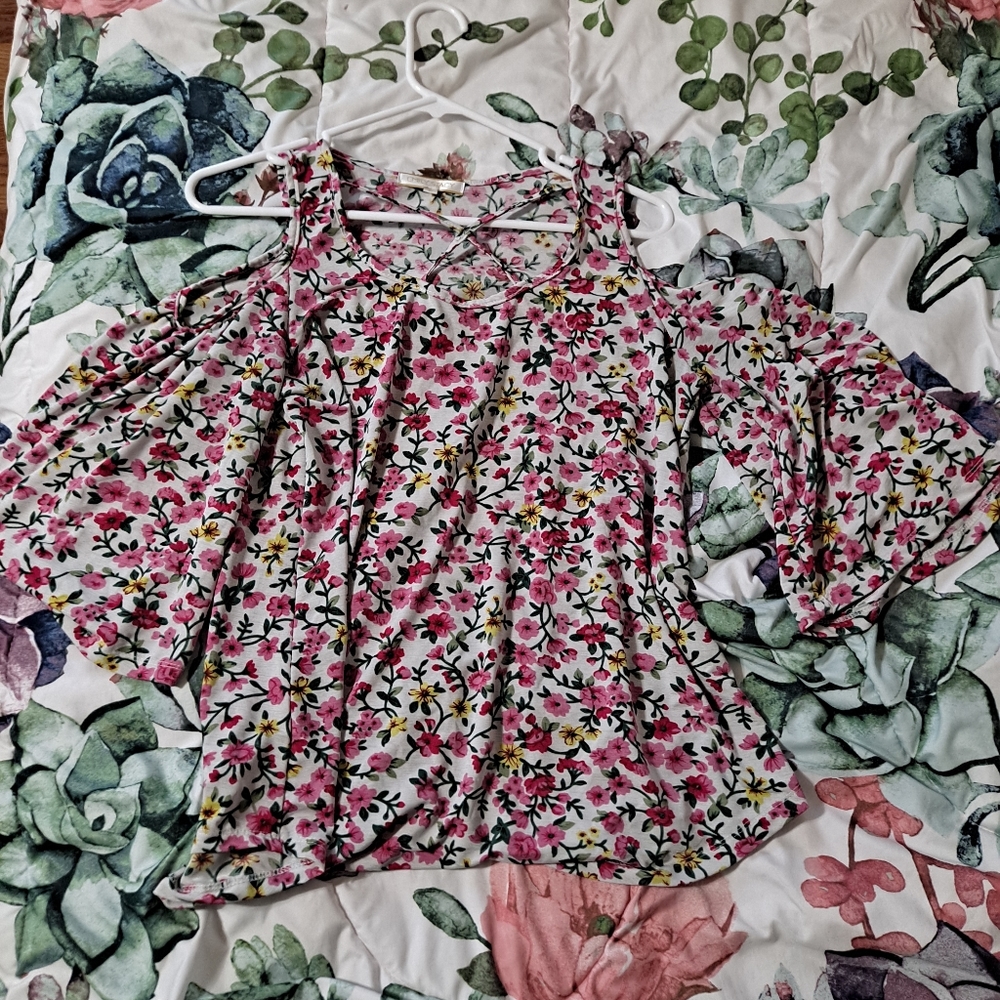 Floral off the shoulder top